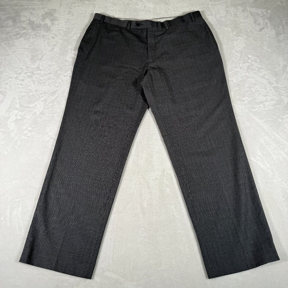 Ralph Lauren Dress Pants Men Size W38 L30 Plaid Slash Pockets Rayon Blend EUC